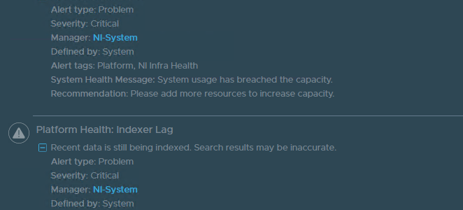 vRNI - System capacity is breached! Indexer is lagging!! Please add more resources to increase capacity.