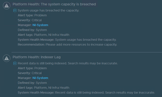 vRNI - System capacity is breached! Indexer is lagging!! Please add more resources to increase capacity.